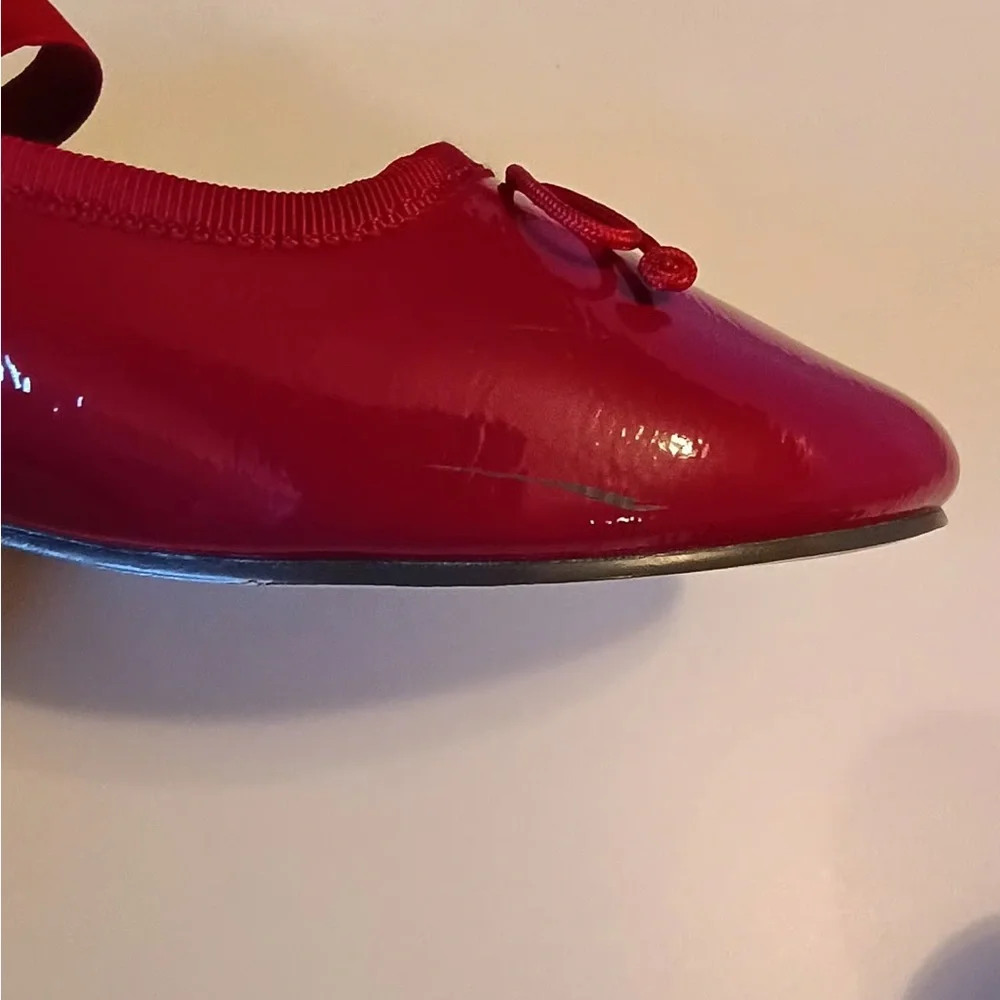 Girls red ballet flats - Picture 4 of 6